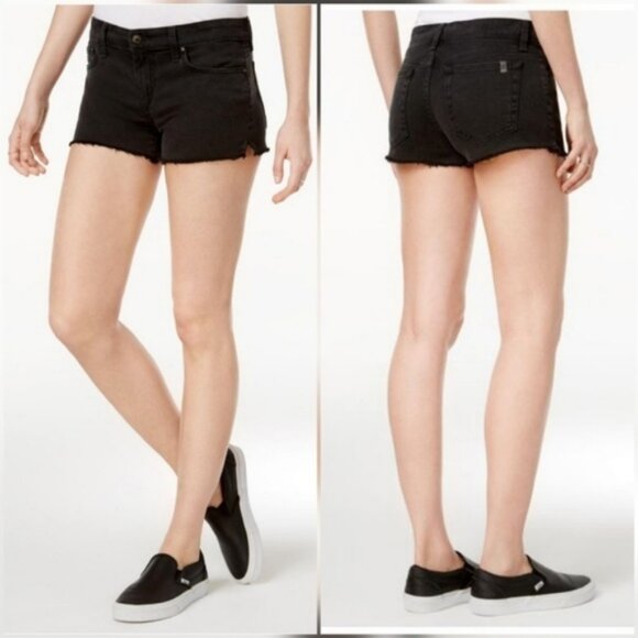 Joe's Jeans Merida Cut Off Denim Short Size 26 In Washed Black - Picture 1 of 9